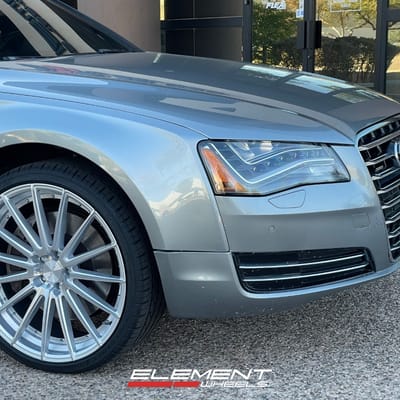 22 inch Element EL15 in Silver w/ Machined Face on a 2012 Audi A8L
