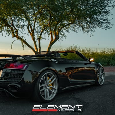 20 inch Variant Krypton Full Brushed Silver on 2012 Audi R8