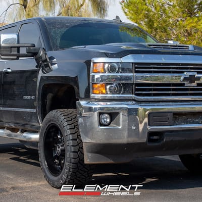 20 inch Hostile H114 Fury Asphalt on a 2018 Chevrolet Silverado 2500