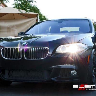 20 inch MRR HR6 Black on 2012 BMW 5 Series 535i w/ Specs