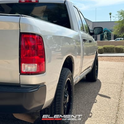 20 inch Moto Metal MO970 Gloss Black Milled on a 2016 Dodge Ram 1500