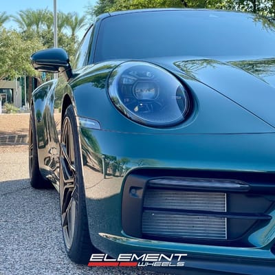 20/21 Double Staggered Variant Zeno in Satin Bronze on a 2023 Porsche 911 Carrera 992