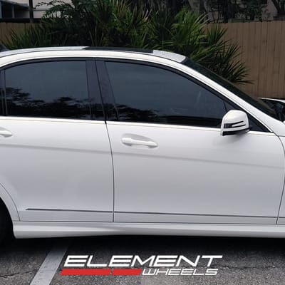 19 inch Staggered Verde VFF01 Brushed Aluminum on a 2013 Mercedes C250 Sport Sedan