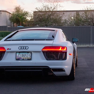 20/21 Double Staggered Brixton Forged RF10 600 Brushed Olympic on a 2017 Audi R8 V10