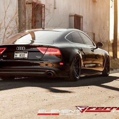 Ferrada FR4 Matte Black w/ Gloss Black Lip on 2014 Audi A7 w/Specs
