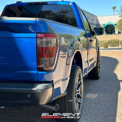 24 inch MOMO Salerno 6 Satin Anthracite on a 2023 Ford F-150