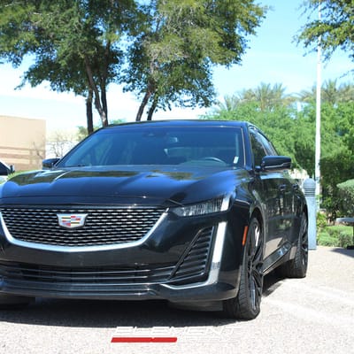 20 inch Staggered Lexani Aries Full Gloss Black on a 2020 Cadillac CT5 Sedan