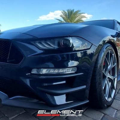 19 inch MRR FS06 Gloss Gunmetal on a 2021 Ford Mustang