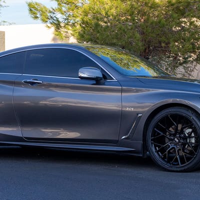 20 inch Variant Radon Gloss Piano Black on a 2018 Infiniti Q60 Base AWD
