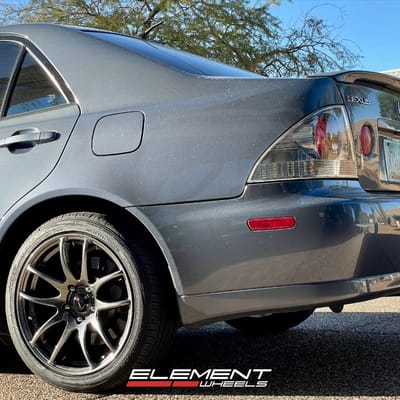 17 inch Vors TR4 in Hyper Black on a 2002 Lexus IS300