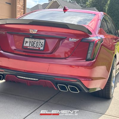 20 inch Staggered Variant Sena in Raw Milled on a 2023 Cadillac CT5-V Blackwing