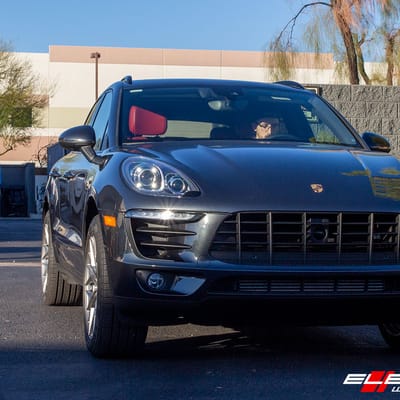 20 inch Staggered Variant Radon Titanium Brushed Face on a 2017 Porsche Macan Base/S/GTS