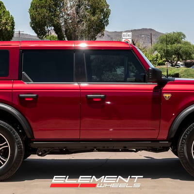 20 inch American Racing AR893 Mainline Gloss Black Machined on a 2025 Ford Bronco 4-Door Sasquatch