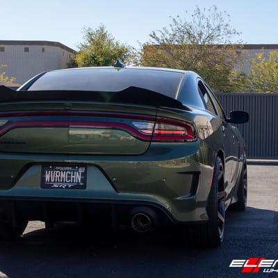 22 inch Staggered Ferrada FR1 Matte Bronze w/ Gloss Black Lip on a 2020 Dodge Charger RWD w/ 6 Piston Brembo
