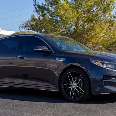 20 inch AXE 1AV ZX11 Gloss Black Polished Face on a 2018 Kia Optima