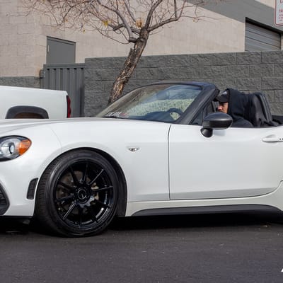 17 inch Enkei TS10 Gloss Black on a 2018 Fiat 124 Spider