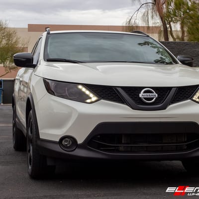 17 inch Motegi MR143 CS6 Satin Black on a 2017 Nissan Rogue