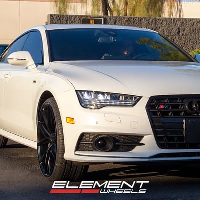 22 inch Niche Misano Satin Black M117 on a 2016 Audi S7