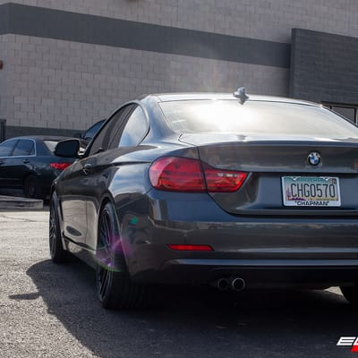 19 inch Staggered Niche Gamma Matte Black M190 on a 2015 BMW 428i