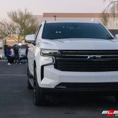 22 inch Vossen HF6-1 Gloss Black on a 2021 Chevrolet Tahoe