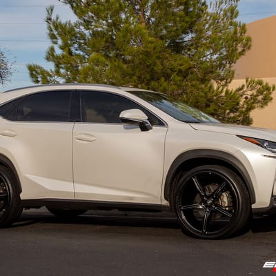 22 inch Asanti ABL-22 Gloss Black Milled on a 2017 Lexus NX200t