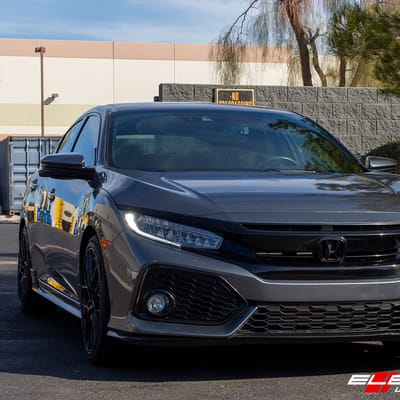 18 inch TSW Sebring Matte Black on a 2018 Honda Civic Hatchback Sport Touring