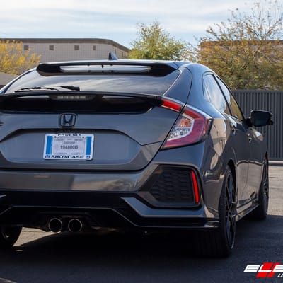 18 inch TSW Sebring Matte Black on a 2018 Honda Civic Hatchback Sport Touring