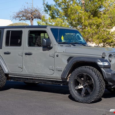 20 inch Fuel Off-Road Beast Black Machined w/ Tint D564 on a 2020 Jeep Wrangler JL