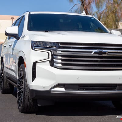 24 inch Gianelle Monte Carlo Gloss Black w/ Machined Face on a 2021 Chevrolet Tahoe