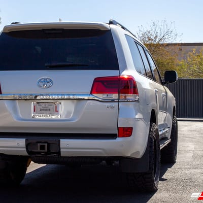 20 inch KMC KM535 Grenade Matte Black on a 2021 Toyota Land Cruiser