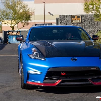 20 inch Staggered Rohana RC10 All Matte Black on a 2016 Nissan 370Z Nismo