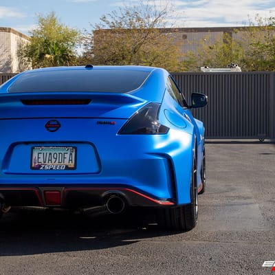 20 inch Staggered Rohana RC10 All Matte Black on a 2016 Nissan 370Z Nismo