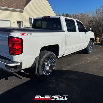 22 inch OE Concepts C36 in Chrome on a 2018 Chevrolet Silverado 1500
