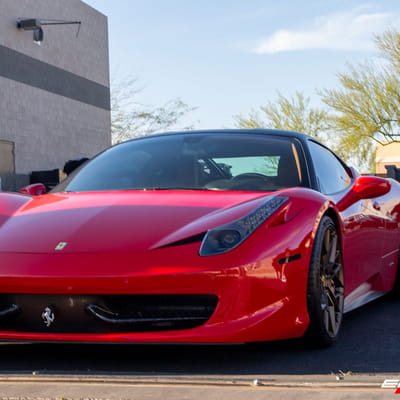 20 inch Staggered Variant Radon Satin Bronze on a 2015 Ferrari 458 Italia