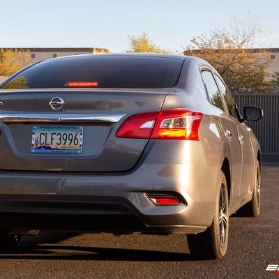 16 inch Touren TR62 Gloss Black Machined Face & Machined Lip on a 2019 Nissan Sentra