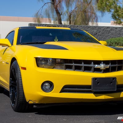 20 inch Staggered MRR M017 Camaro 1LE Replica Wheels Gloss Black on a 2012 Chevrolet Camaro