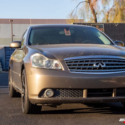 18 inch NS NS1606 Matte Black on a 2006 Infiniti M35