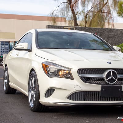 18 inch Mandrus Mannheim Chrome on a 2017 Mercedes Benz CLA250