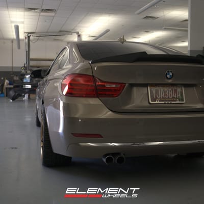 Staggered 20 Inch Variant Xenon in Brushed Bronze on a 2017 BMW 430i Sedan