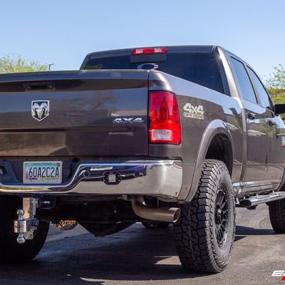 18 inch Method Race Wheels 314 Matte Black on a Leveled 2019 Dodge Ram 2500