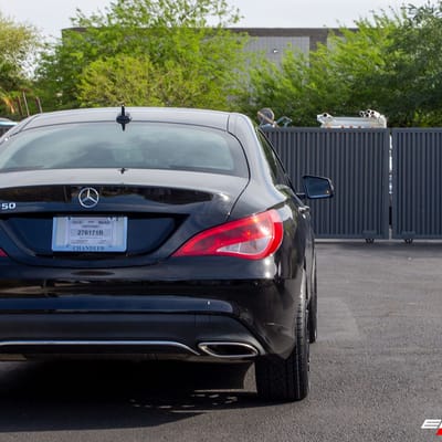 19 inch Niche Gamma Matte Black M190 on a 2018 Mercedes Benz CLA250