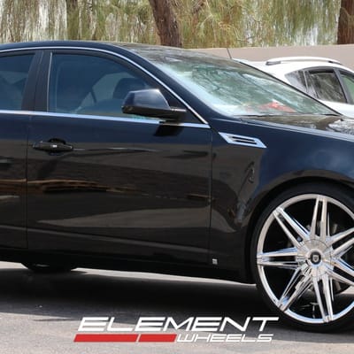 22 inch Lexani Johnson II Chrome on 2009 Cadillac CTS Sedan w/ Specs