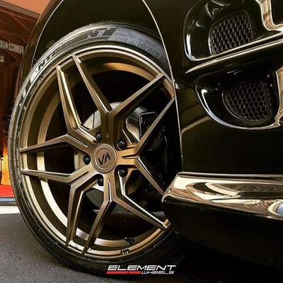 19 inch Staggered Variant Xenon Custom Satin Bronze on a 2002 Pontiac Firebird Trans Am WS6