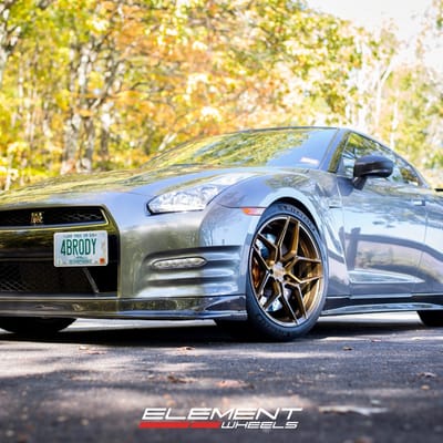 20 inch Rohana RFX11 Brushed Bronze on 2014 Nissan GTR