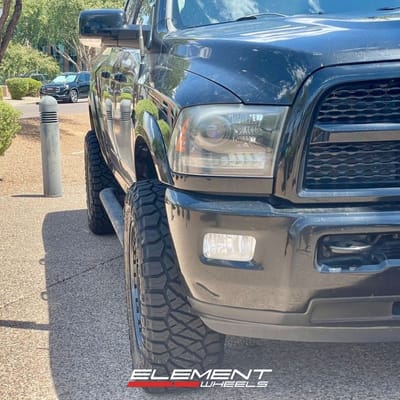 20 inch Black Rhino Alpha in Matte Black w/ Gunmetal Lip on a 2010 Dodge Ram 2500