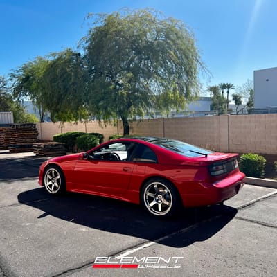 Staggered 18 inch Forged TE37SL Replica on a 1991 Nissan 300zx Turbo
