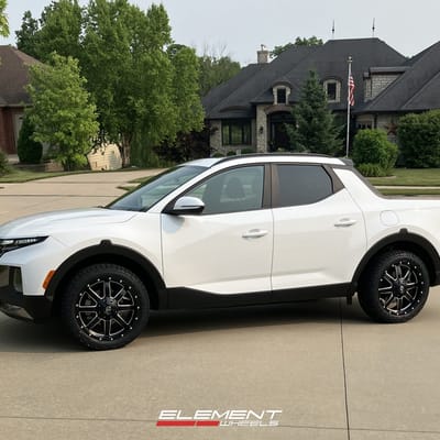 20 inch Fuel Off-road Maverick Matte Black w/ Milled Accent D538 on a 2022 Hyundai Santa Cruz