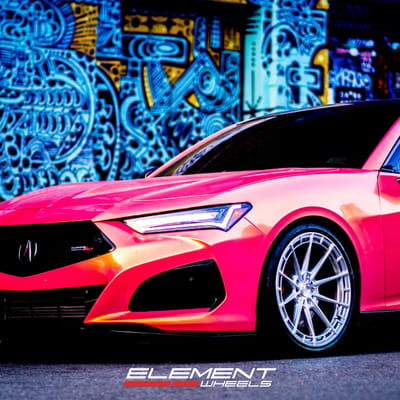 20 inch Variant Aure in Raw Milled on a 2023 Acura TLX Type-S