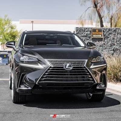22 inch Savini Black Di Forza BM12 Brushed Silver on a 2019 Lexus NX300