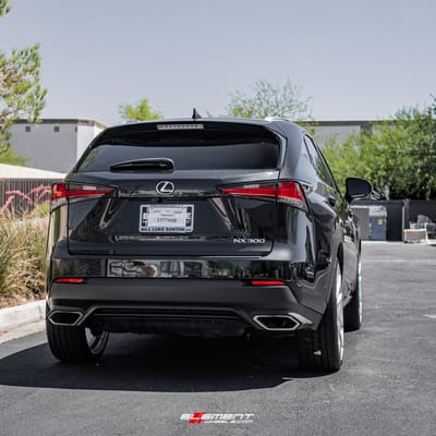 22 inch Savini Black Di Forza BM12 Brushed Silver on a 2019 Lexus NX300